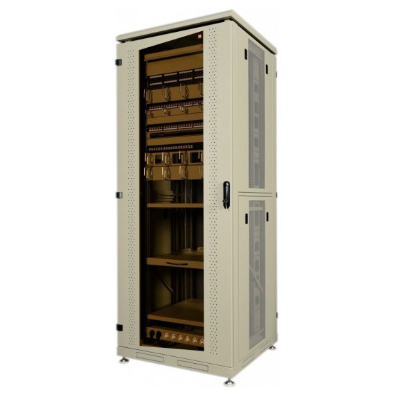 REC-6278S-GBB-GY Шкаф напольный МТК 19", 27U, 1387x600x800 мм, разборный, дверь со стеклом, серый AESP