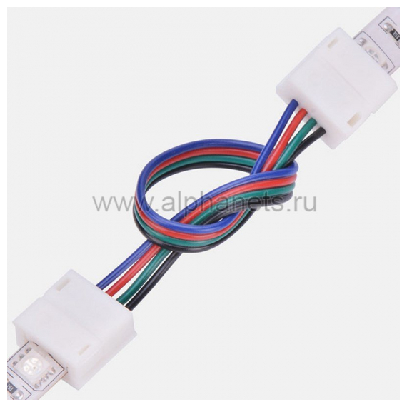 144-026 Коннектор соединительный (2 разъема) для RGB светодиодных лент с влагозащитой шириной 10мм. Длина 15 см Neon-Night