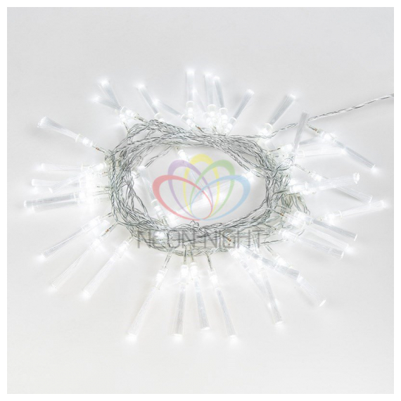 303-035 Гирлянда светодиодная "Кисточки" 48 LED БЕЛЫЕ 5 метров Neon-Night