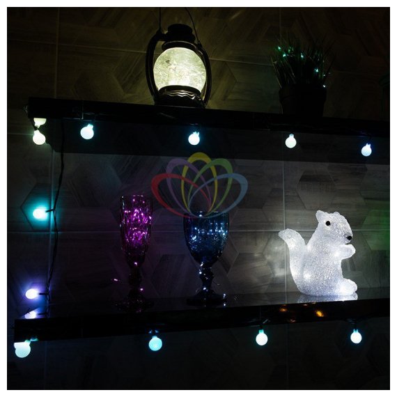 303-060 Гирлянда светодиодная "Цветные Шарики" 20 LED МУЛЬТИКОЛОР 2,8 метра Neon-Night