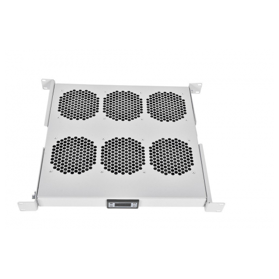 R-FAN-6K-1U Модуль вентиляторный 19" 1U, 6 вентиляторов, регул. глубина 390-750 мм  с контроллером ЦМО