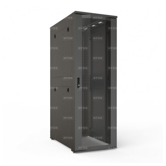 NTSS-PСM45U60107PD/PDD-BL 19" серверный шкаф ПРОЦОД 45U 600х1070 мм, передняя дверь перфорация, задние двери двойная перф., регулируемые опоры, в сборе, RAL 9005