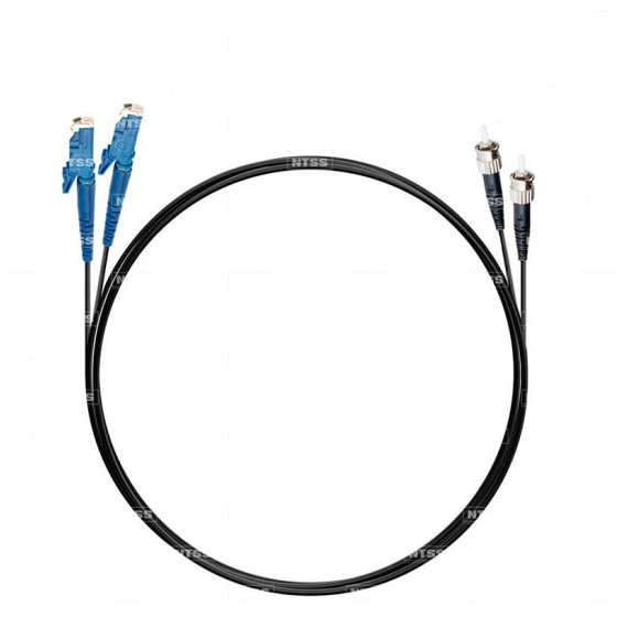 NTSS-DPC-50-E2000/U-ST/U-3.0-15-BL Шнур оптический dpc E2000/UPC-ST/UPC 50/125 3.0мм 15м черный LSZH (патч-корд)
