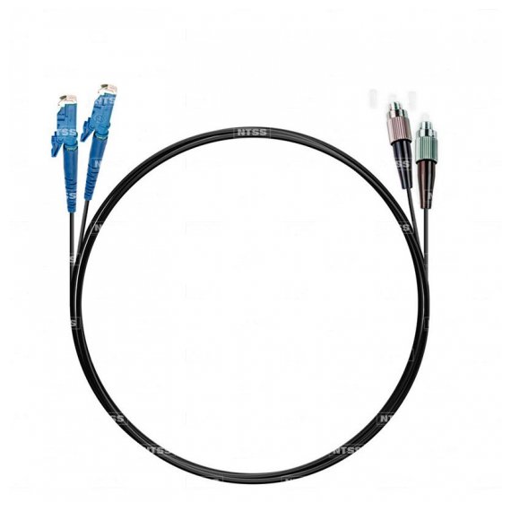 NTSS-DPC-503-E2000/U-FC/U-3.0-1-BL Шнур оптический dpc E2000/UPC-FC/UPC 50/125 OM3 3.0мм 1м черный LSZH (патч-корд)