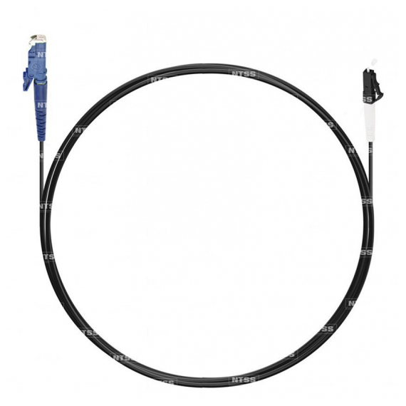 NTSS-SPC-62.5-E2000/U-LC/U-3.0-2-BL Шнур оптический spc E2000/UPC-LC/UPC 62.5/125 3.0мм 2м черный LSZH (патч-корд)