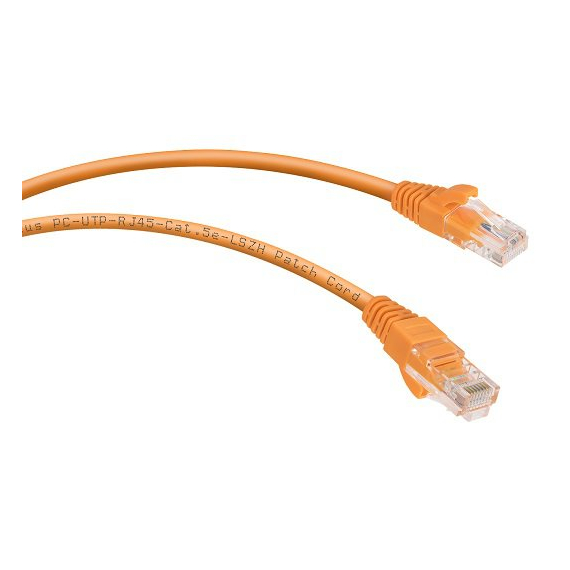 Cabeus PC-UTP-RJ45-Cat.5e-1m-OR-LSZH Патч-корд U/UTP, категория 5е, 2xRJ45/8p8c, неэкранированный, оранжевый, LSZH, 1м