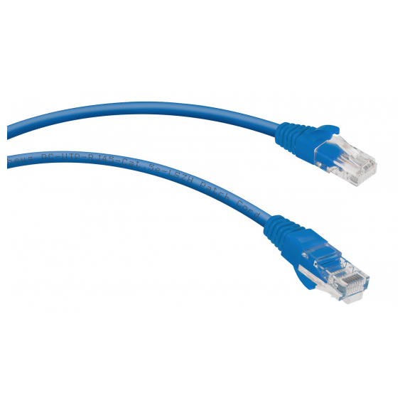 Cabeus PC-UTP-RJ45-Cat.5e-0.15m-BL-LSZH Патч-корд U/UTP, категория 5е, 2xRJ45/8p8c, неэкранированный, синий, LSZH, 0.15м