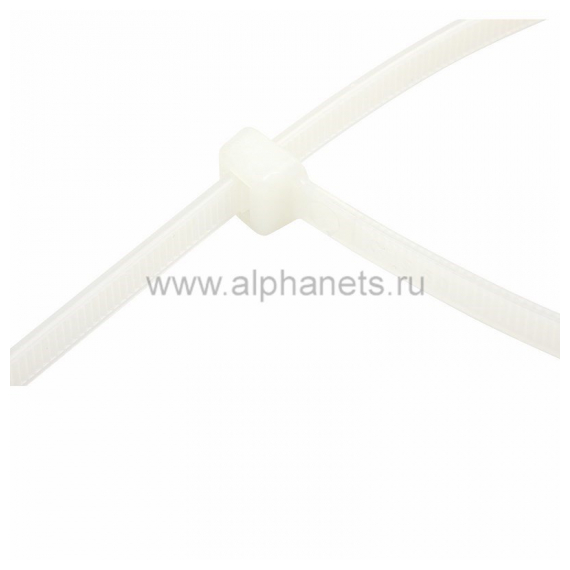 07-0252 Хомут-стяжка кабельная нейлоновая REXANT 250 x7,6 мм, белая, упаковка 100 шт.