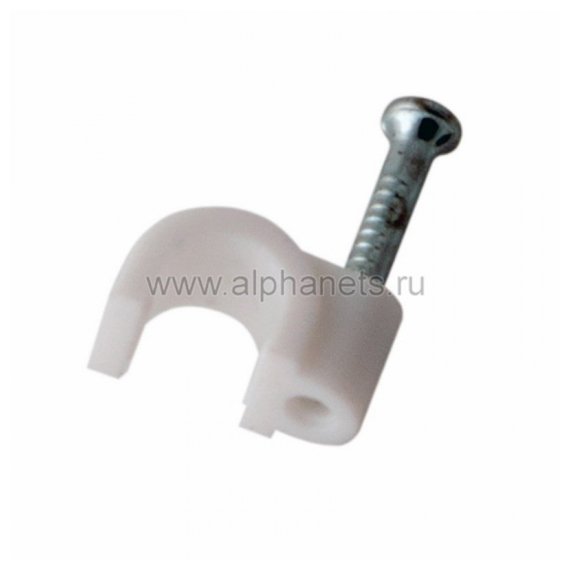 07-4005-20 Крепеж кабеля круглый 5 мм, белый (упак. 20 шт)  REXANT