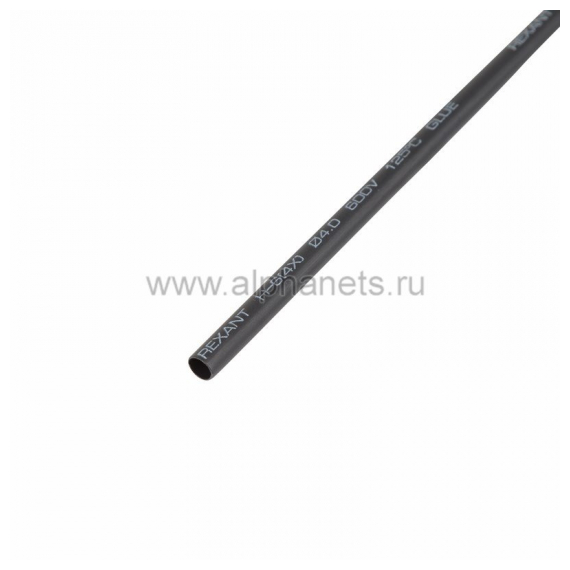23-4006 Термоусадочная трубка клеевая REXANT 4,0/1,0 мм, (4:1) черная, упаковка 10 шт. по 1 м