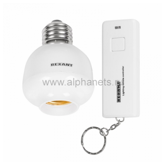 10-6016 Цоколь  для лампочки , с пультом дистанционного управления Rexant   RX-15