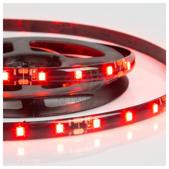 141-381 LED лента с USB коннектором 5 В, 8 мм, IP65, SMD 2835, 60 LED/m, цвет свечения красный