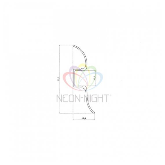 146-235 Профиль плинтус алюминиевый 5016-2 2 м REXANT