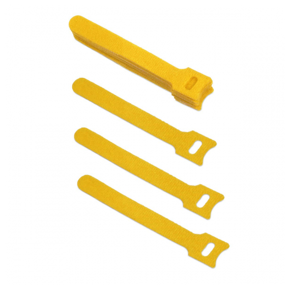 Cabeus CLAMP-125-YL Хомут для кабеля, липучка с мягкой застежкой, 125x14 мм, желтый (10 шт.)