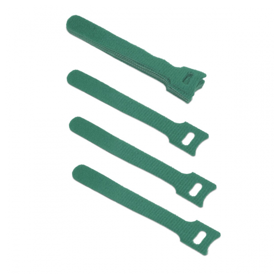Cabeus CLAMP-125-GN Хомут для кабеля, липучка с мягкой застежкой, 125x14 мм, зеленый (10 шт.)