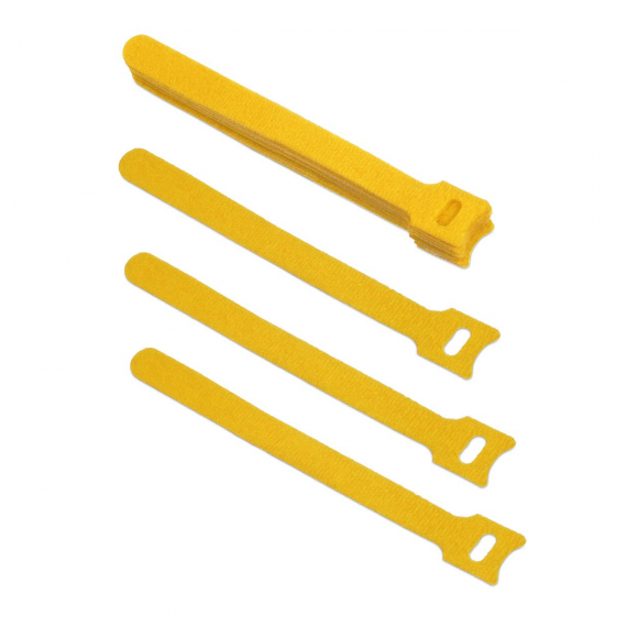 Cabeus CLAMP-150-YL Хомут для кабеля, липучка с мягкой застежкой, 150x14 мм, желтый (10 шт.)