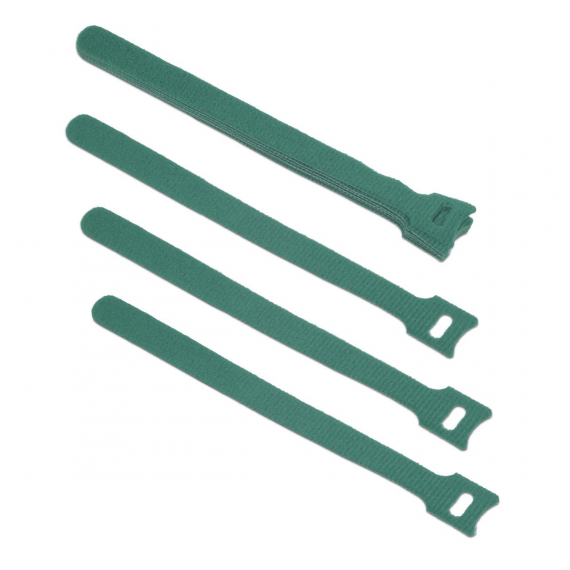Cabeus CLAMP-180-GN Хомут для кабеля, липучка с мягкой застежкой, 180x14 мм, зеленый (10 шт.)