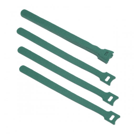 Cabeus CLAMP-210-GN Хомут для кабеля, липучка с мягкой застежкой, 210x14 мм, зеленый (10 шт.)