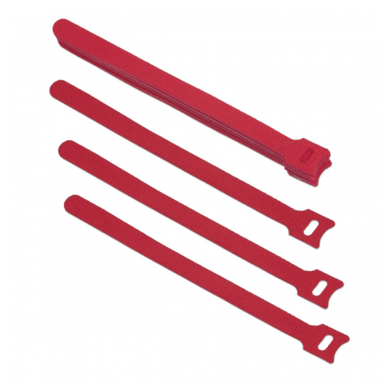 Cabeus CLAMP-210-RD Хомут для кабеля, липучка с мягкой застежкой, 210x14 мм, красный (10 шт.)