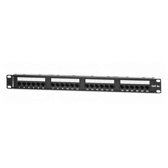 24458EC-C5E Коммутационная панель 19" 1U Cat.5e, 24 порта RJ45/110, T568A/B, серия ЕС AESP