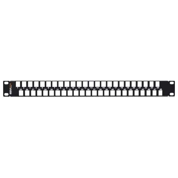 48U-HDMMP-1R Коммутационная панель модульная 19" High-Density 1U, 48 портов типа Keystone, незагруж. AESP