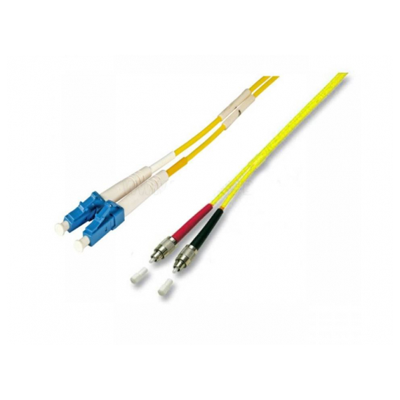 FCS-9/5-3M Оптоволоконный коммутационный шнур 9/125, LC-FC UPC, duplex, 3 мм, LSHF, 3 метра AESP