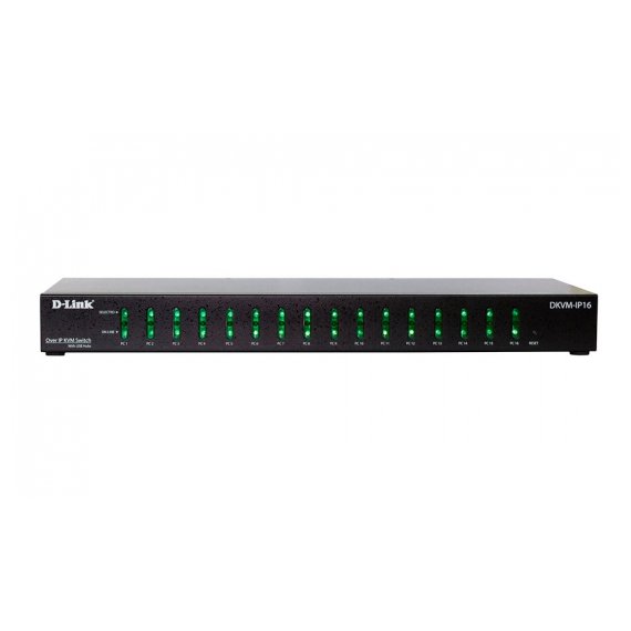 DKVM-IP16 16-портовый переключатель KVM-over-IP с портами VGA, 4 портами USB и 1 портом 10/100Base-TX