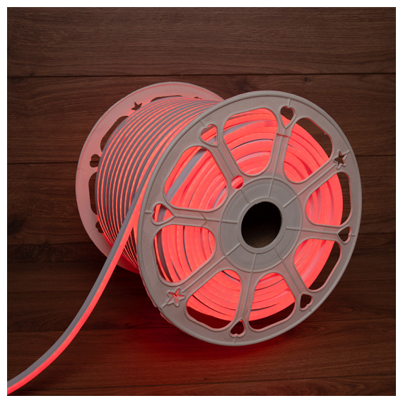 131-092 Гибкий неон LED SMD 8х16 мм, двухсторонний, красный, 120 LED/м, бухта 100 м