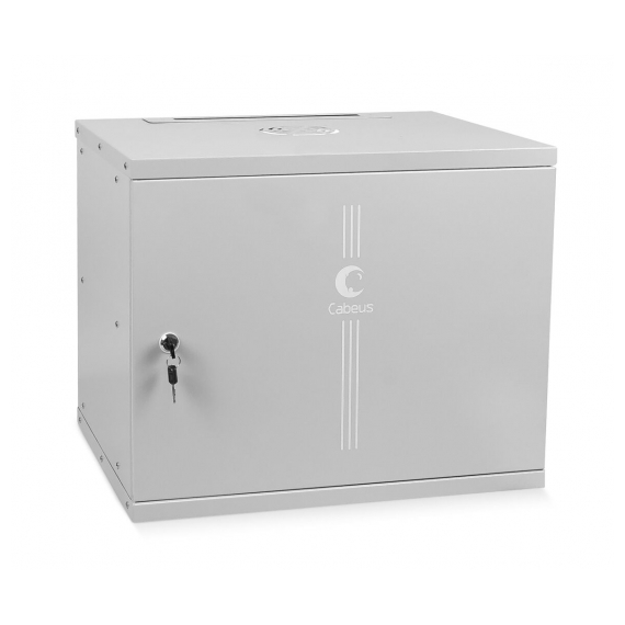 Cabeus WSC-05D-6U55/45m Шкаф телекоммуникационный настенный 19" 6U, серия LIGHT разборный, дверь металл, цвет серый