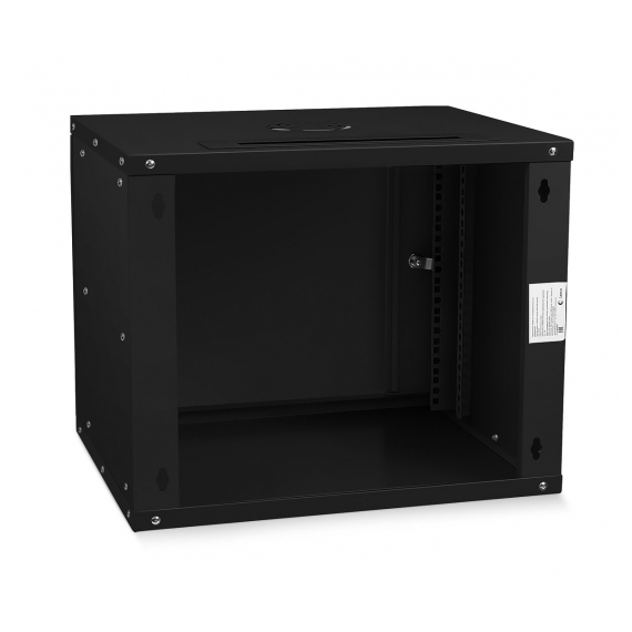 Cabeus WSC-05D-4U55/45m-BK Шкаф телекоммуникационный настенный 19" 4U, серия LIGHT разборный, дверь металл, цвет черный