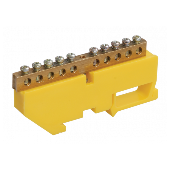 YNN10-812-22D-K05 Шина PE "земля" на DIN-изол ШНИ-8х12-22-Д-Ж ИЭК