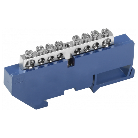 YNN10-08-D-K07-N Шина N "ноль" на DIN-изол. Ni ШНИ-6х9-8-Д-С IEK