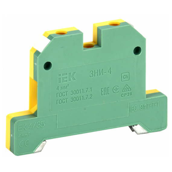 YZN20-004-K52 Зажим наборный ЗНИ-4PEN 4мм2 (JXB-земля)     ИЭК