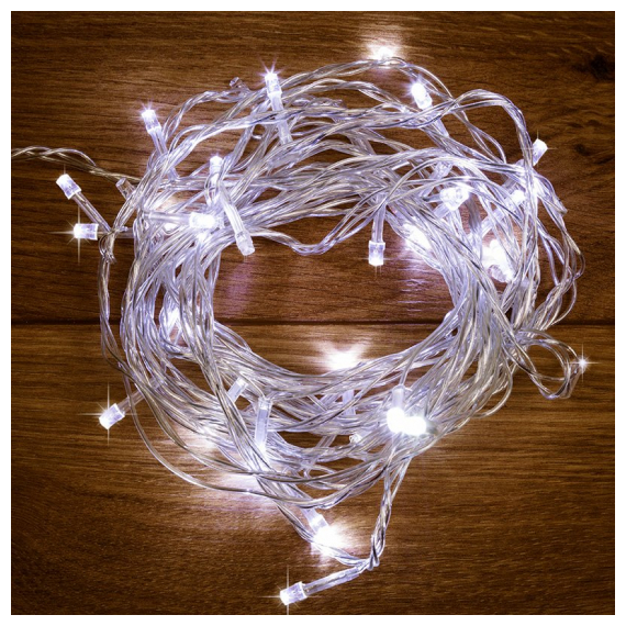 303-185 Гирлянда «Твинкл-Лайт» 10 м, прозрачный ПВХ, 80 LED, белое свечение NEON-NIGHT