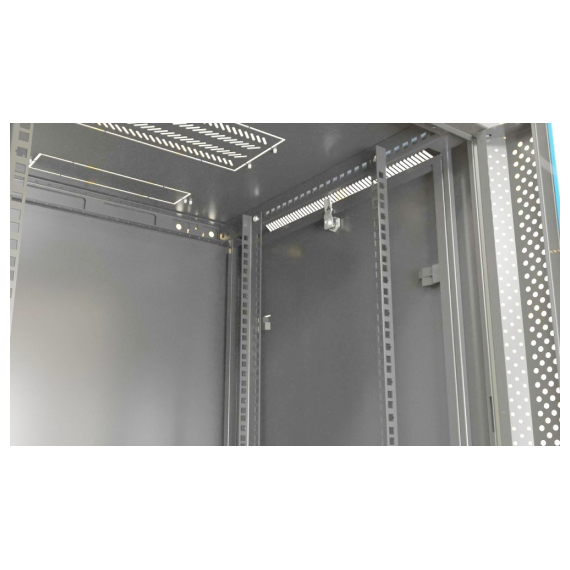 TWB-FC-1866-SR-RAL7035 Шкаф настенный 19-дюймовый (19"), 18U, 920x600х600мм, металлическая передняя дверь с замком, две боковые панели, с возможностью установки на ножки (в комплекте), цвет серый (RAL 7035) (разобранный) Hyperline