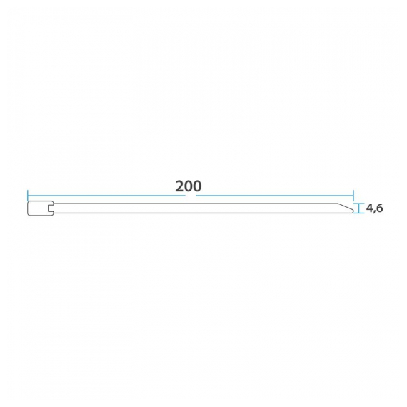 07-0208-100 Хомут-стяжка стальной 200x4,6 мм, упаковка 100 шт. REXANT
