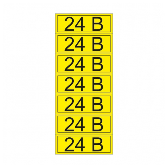 55-0002-1 Наклейка знак электробезопасности «24 В» 35х100 мм REXANT (7 шт на листе)