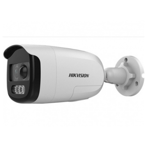 Hikvision DS-2CE12DFT-PIRXOF(6mm) 2Мп уличная цилиндрическая HD-TVI камера с сиреной, строблампой и LED подсветкой до 40м