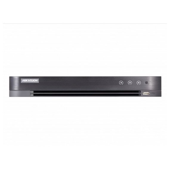 Hikvision iDS-7216HQHI-M1/FA 16-х канальный гибридный HD-TVI регистратор Acusense для аналоговых, HD-TVI, AHD и CVI камер + 8 канал IP@6Мп (до 24 каналов с полным замещением аналоговых каналов)