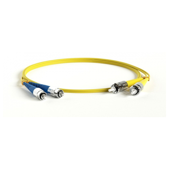 FC-D2-9-FC/UR-ST/UR-H-1.5M-LSZH-YL Патч-корд волоконно-оптический (шнур) SM 9/125 (OS2), FC/UPC-ST/UPC, 2.0 мм, duplex, LSZH, 1.5 м Hyperline