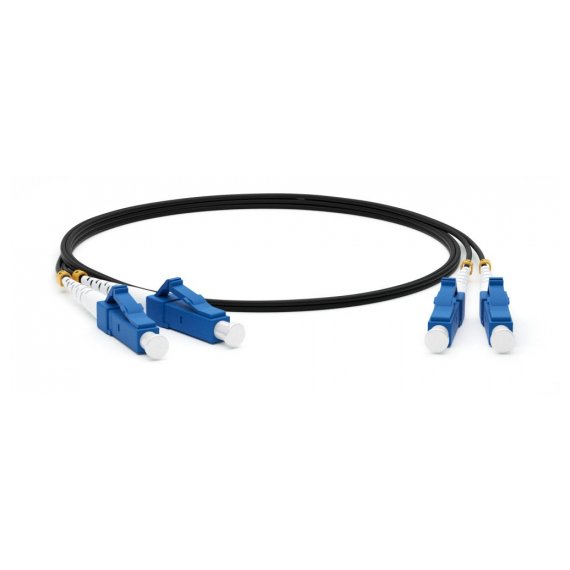 FC-D2-9-LC/UR-LC/UR-H-3M-LSZH-BK Патч-корд волоконно-оптический (шнур) SM 9/125 (OS2), LC/UPC-LC/UPC, 2.0 мм, duplex, LSZH, 3 м, черный Hyperline