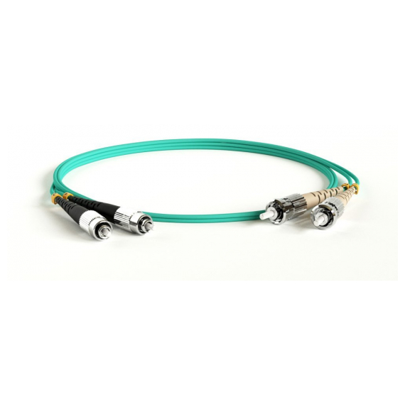 FC-D2-503-FC/PR-ST/PR-H-0.5M-LSZH-AQ Патч-корд волоконно-оптический (шнур) MM 50/125(OM3), FC-ST, 2.0 мм, duplex, LSZH, 0.5 м Hyperline