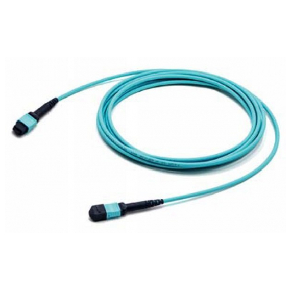 FHD-MC3-503-MPOM12/PS-MPOM12/PS-A-10M-LSZH-AQ Патч-корд волоконно-оптический MPO (папа)-MPO (папа), тип A, 12 волокон, 50/125 (OM3), 40/100G, LSZH, 10 м Hyperline