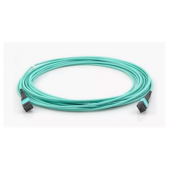 FHD-MC3-503-MPOM12/PS-MPOM12/PS-A-15M-LSZH-AQ Патч-корд волоконно-оптический MPO (папа)-MPO (папа), тип A, 12 волокон, 50/125 (OM3), 40/100G, LSZH, 15 м Hyperline