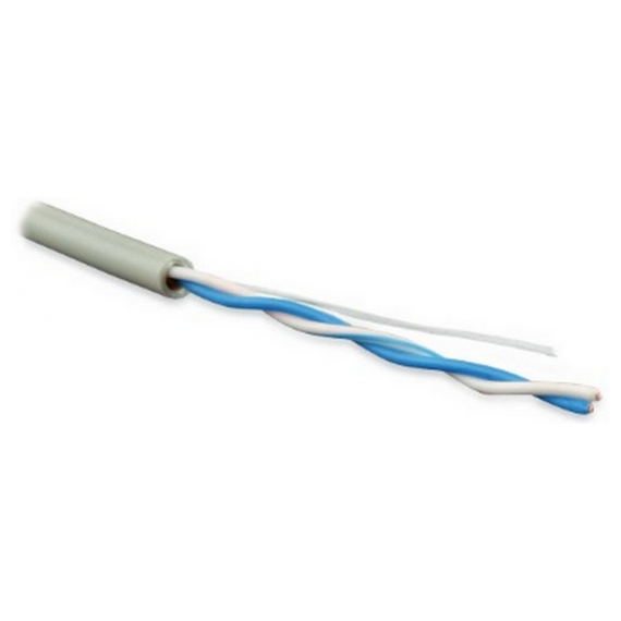 UUTP1-C5-S24-IN-LSZH-GY-500 (500 м) Кабель витая пара, неэкранированная U/UTP, категория 5, 1 пара (24 AWG), одножильный (solid), LSZH, –20°C – +75°C, серый Hyperline