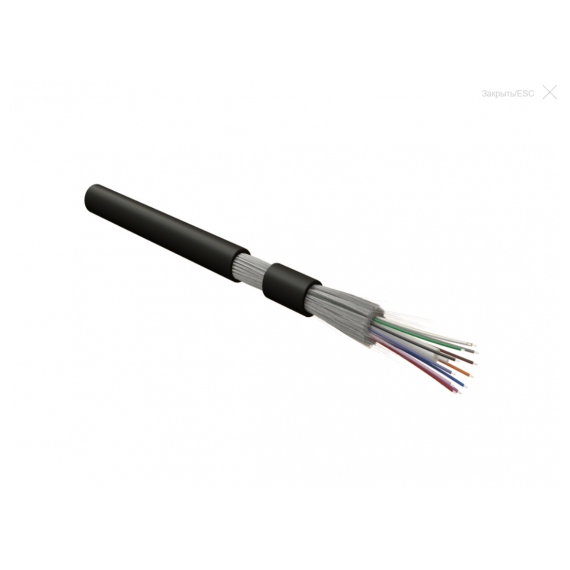 FO-DT-IN/OUT-9S-24-HFLTx-BK Кабель волоконно-оптический 9/125 (SMF-28 Ultra) одномодовый, 24 волокна, плотное буферное покрытие (tight buffer), внутренний/внешний, HFLTx, –40°C – +70°C, черный Hyperline