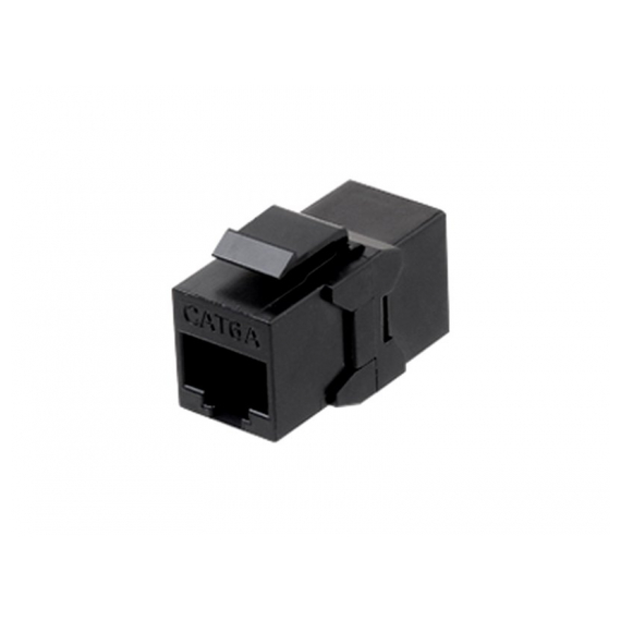 CA2-KJ-C6A-BK Проходной адаптер (coupler), RJ-45(8P8C) формата Keystone Jack, категория 6a, 4 пары, черный Hyperline