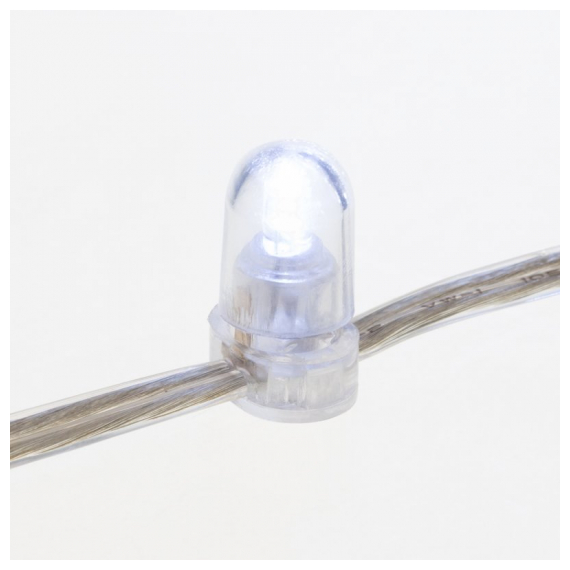 325-165 Гирлянда «LED Клип-лайт» 12 V, прозрачный ПВХ, 150 мм, цвет диодов Белый Flashing (Белый)