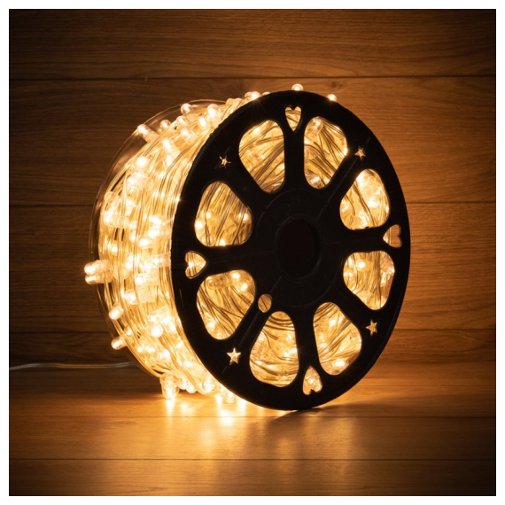 325-166 Гирлянда «LED Клип-лайт» 12 V, прозрачный ПВХ, 150 мм, цвет диодов Теплый белый,  Flashing (Белый)