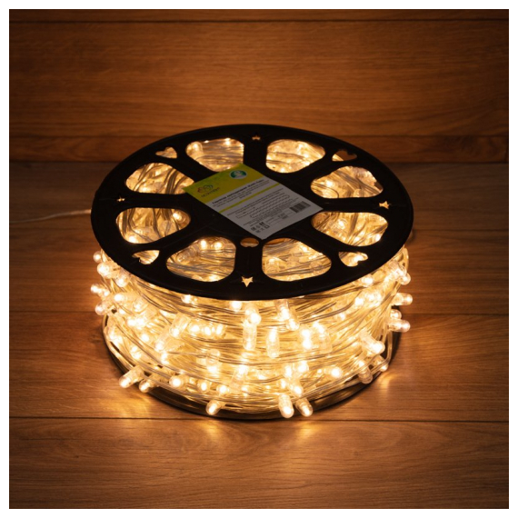 325-166 Гирлянда «LED Клип-лайт» 12 V, прозрачный ПВХ, 150 мм, цвет диодов Теплый белый,  Flashing (Белый)